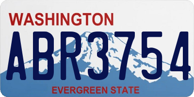WA license plate ABR3754