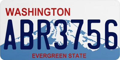 WA license plate ABR3756