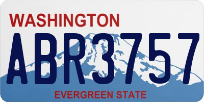 WA license plate ABR3757