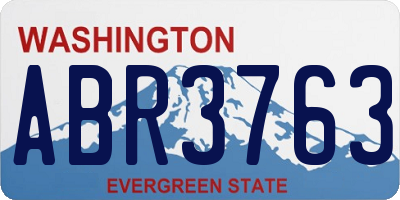 WA license plate ABR3763