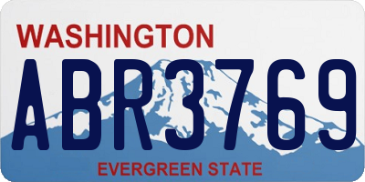 WA license plate ABR3769