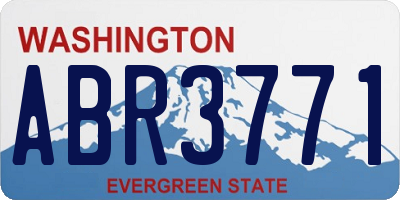 WA license plate ABR3771