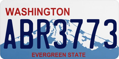WA license plate ABR3773