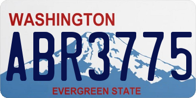 WA license plate ABR3775