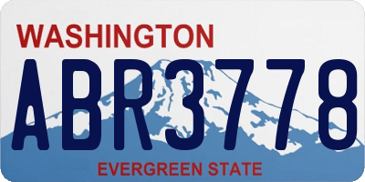 WA license plate ABR3778