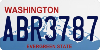 WA license plate ABR3787