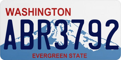 WA license plate ABR3792