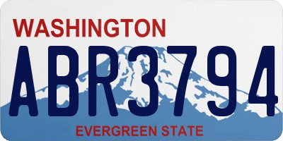 WA license plate ABR3794