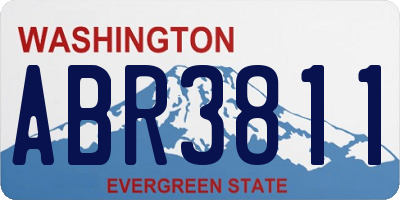 WA license plate ABR3811
