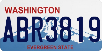 WA license plate ABR3819