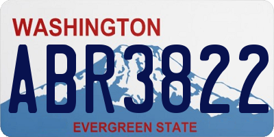 WA license plate ABR3822