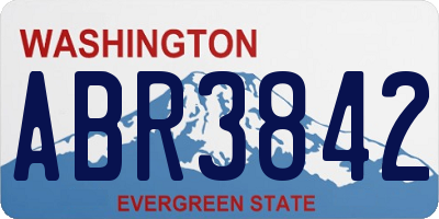 WA license plate ABR3842