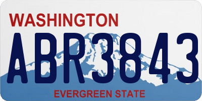 WA license plate ABR3843