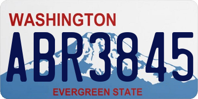WA license plate ABR3845