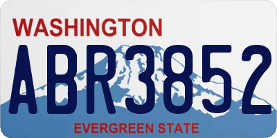 WA license plate ABR3852