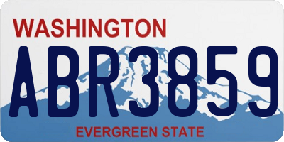 WA license plate ABR3859