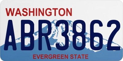 WA license plate ABR3862