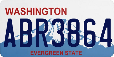 WA license plate ABR3864