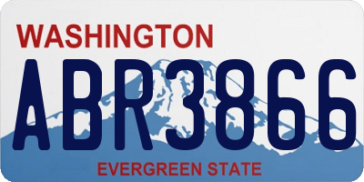 WA license plate ABR3866