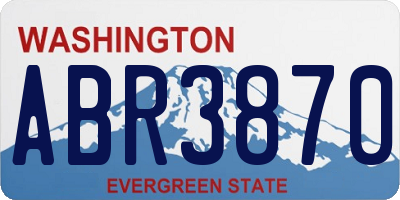 WA license plate ABR3870