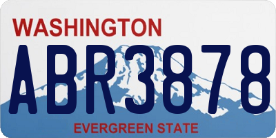 WA license plate ABR3878