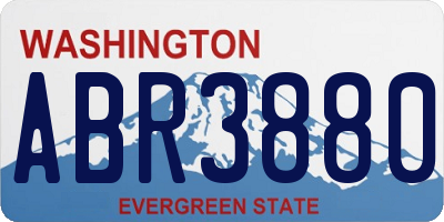 WA license plate ABR3880