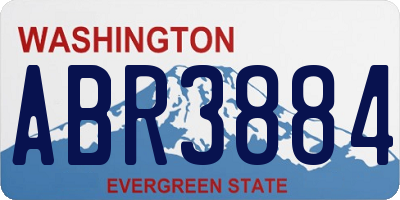 WA license plate ABR3884