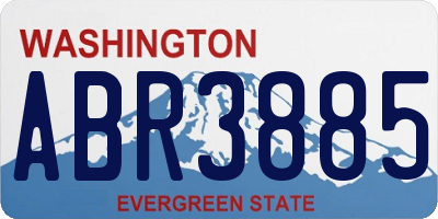 WA license plate ABR3885
