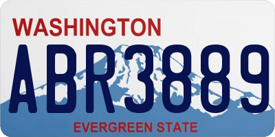 WA license plate ABR3889