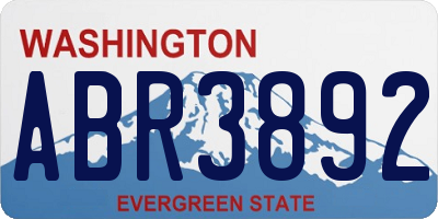 WA license plate ABR3892
