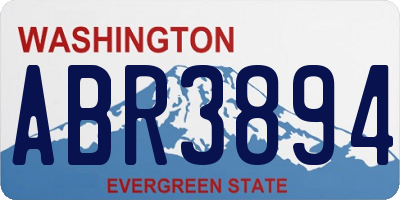 WA license plate ABR3894