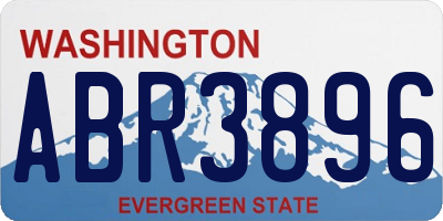 WA license plate ABR3896