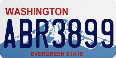 WA license plate ABR3899