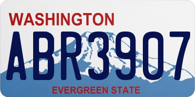 WA license plate ABR3907