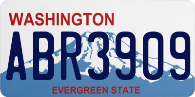WA license plate ABR3909