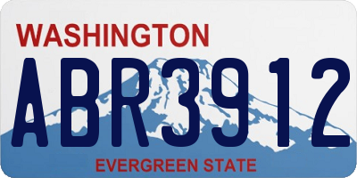 WA license plate ABR3912
