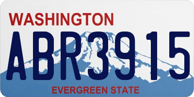 WA license plate ABR3915
