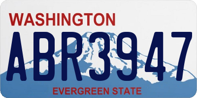 WA license plate ABR3947