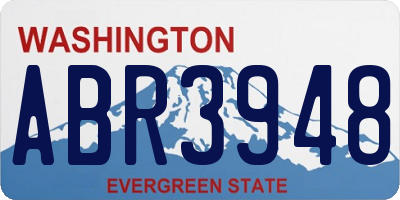 WA license plate ABR3948