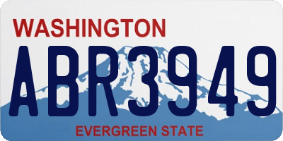 WA license plate ABR3949