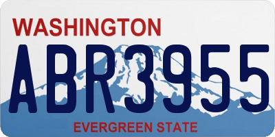 WA license plate ABR3955