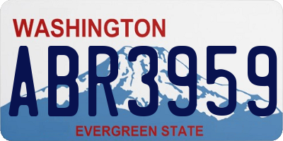 WA license plate ABR3959