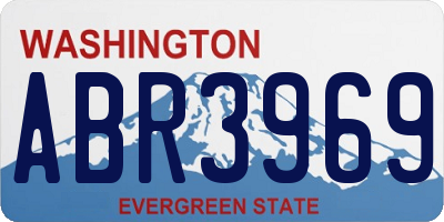 WA license plate ABR3969