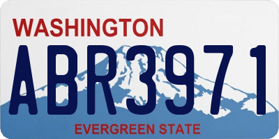 WA license plate ABR3971