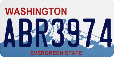 WA license plate ABR3974