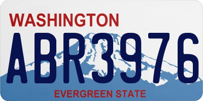 WA license plate ABR3976