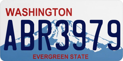 WA license plate ABR3979