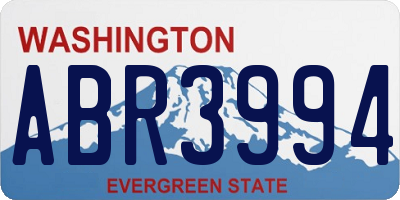 WA license plate ABR3994