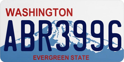 WA license plate ABR3996
