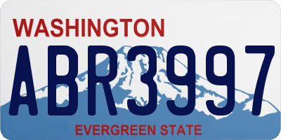 WA license plate ABR3997